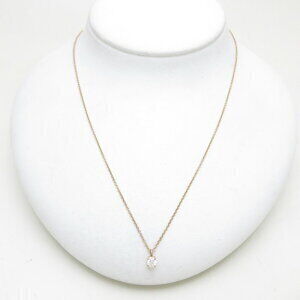 Tiffany Solitaire Necklace Diamond Yellow Gold Pendant